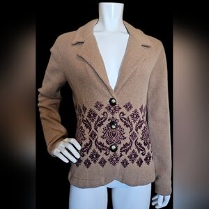 💙 64. Bob Timberlake Women's Size Small 100% Wool Sweater